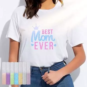 7 шт. термотрансферная пленка, чувствительная к солнечному свету, меняющая цвет, блестящая сублимационная пленка для футболок, платьев, кофт A