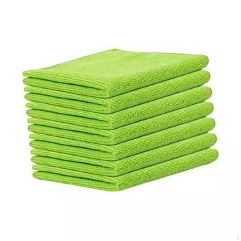 7 шт. ткань для чистки из микрофибры, тряпка, моющееся портативное впитывающее полотенце для посуды зелёный
