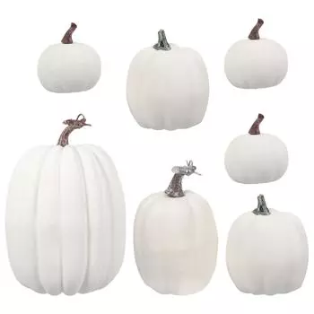 7 шт. тыква модель украшения Хэллоуин украшения принадлежности фото реквизит вечеринка декоративная гирлянда 21X15CM белый