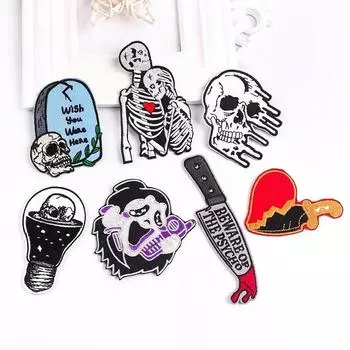 7 шт./упак. нашивки для одежды, вышитые нашивки для одежды