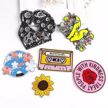 7 шт./упак. Вышитые нашивки для одежды Термоклеевые нашивки на одежду