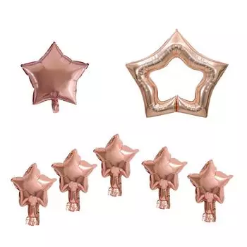7 шт., воздушный шар из фольги с пятиконечной звездой, полые звезды, детский душ, детский день рождения, свадебный декор, поставки, детские воздушные шары, подарок серебряный
