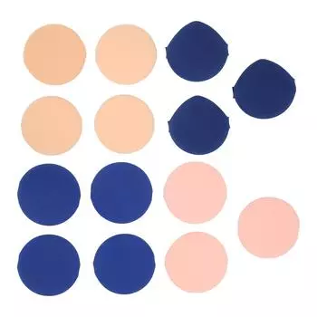 7 шт., женская губка для макияжа, красота, сухая и влажная, круглая заостренная форма, косметика для лица, пуховка Pink + Dark Blue