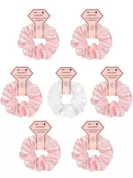 7 штук атласных резинок для волос для густых вьющихся волос женщин, большие держатели для хвоста, резинки для волос, милые, без заломов, не повреждающие, для конских хвостов