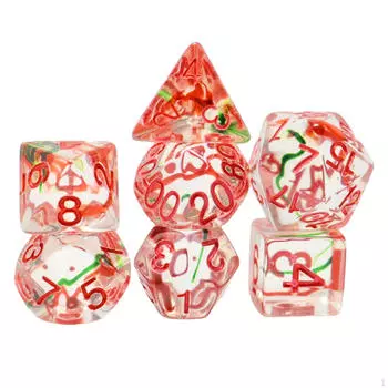 7 штук многогранных игровых кубиков, набор кубиков, многогранные кубики для бара red letter