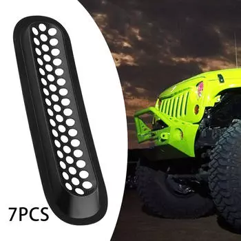 7 штук накладок на переднюю решетку автомобиля, отделка центральной решетки, заменяет простые в установке вставки