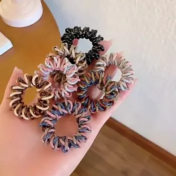 7 штук петли для волос из телефонного шнура, простая повязка на голову, резинка для волос, резинка, резинка для волос, не повреждает волосы, головной убор для женщин Size fits all