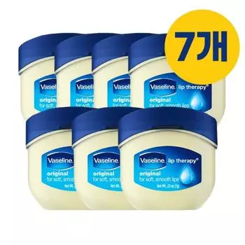 7 штук) Vaseline Lip Therapy Minija Original 7 г бальзам для губ, 7 штук
