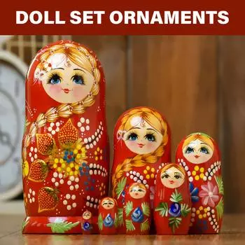 7 слоев русской матрешки деревянные матрешки традиционная бабушка расписанная вручную игрушечная фигурка для показа на столе