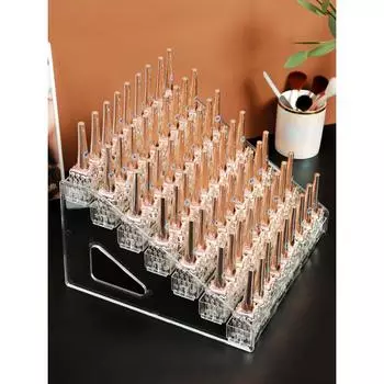 7-слойная стойка для хранения, трапециевидная прозрачная коробка для косметики, многослойная губная помада, тени для век, лак для ногтей, дисплей для парфюмерии для глаз 7