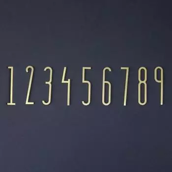 7 см дверной номер 3D эффект высокопрочное настенное украшение 45300 латунный дом 1