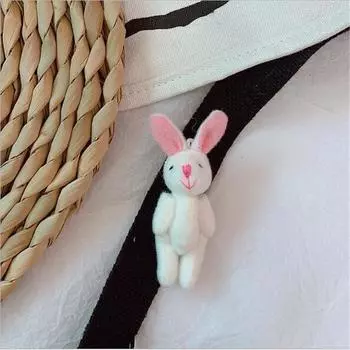 7 см Мини Милый Кролик Брошь Игрушки Животное Buuny Мягкая Игрушка Праздничный Подарок Для Девочек и Мальчиков Рождественский Подарок