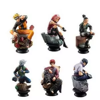 7 см Наруто Шиппуден аниме модель куклы фигурка Саске Гаара Какаши фигурки статуэтка коллекционные игрушки Figma Kids Подарки 7