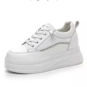 7 см натуральная кожа вулканизированные летние вулканизированные женские толстые кроссовки мокасины высокого бренда удобные весенне-осенние туфли на платформе для женщин 34 белый