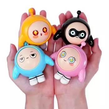 7 см яйцо для вечеринки, крутящееся, черное, розовое, желтое, синее, зеленое, скользящее, меняющее лицо, игрушка, счастливые куклы, фигурка для мальчиков и девочек, подарки