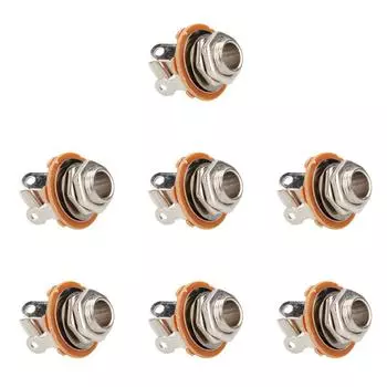 7 Stck 1/4 Zoll Gitarrensteckdose 2-Leiter Mono Mount Jack fr E-Gitarre Bass