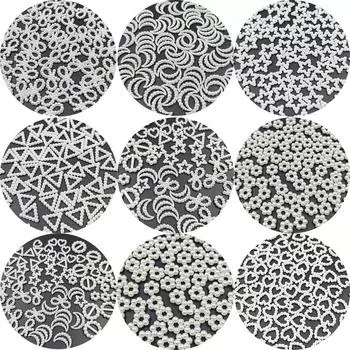 7 стилей искусственный жемчуг геометрические свободные бусины ABS для изготовления ювелирных изделий DIY украшения ногтей геометрические подвески ювелирные аксессуары size: 10.5 * 15mm, thickness: 3mm