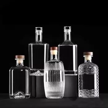 7 style 500ML clear lead-free whiskey decanter barware Unique Liquor Bar and Party Decorations Alcohol Bottle for Liquor Scotch