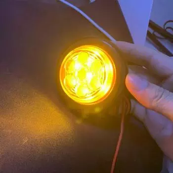 7 светодиодных габаритных огней для грузовиков 12 В/24 В, габаритные огни для прицепов, светодиодные габаритные огни, круглые задние фонари для прицепов, автофургонов, UTE, UTV