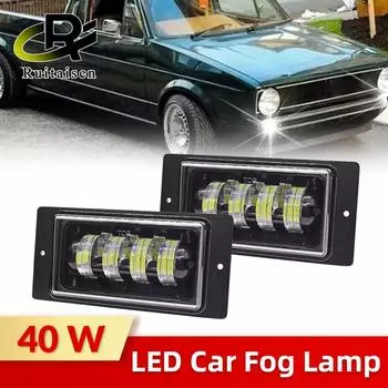 7 светодиодных противотуманных фар, 40 Вт, противотуманные фары, передние фары ближнего света, ходовые огни для Lada 2110-2114, ВАЗ 2111, 2112, 2113, 2115, 2116, 2117