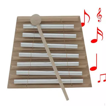 7-тональный ручной колокольчик музыкальный инструмент, ударные колокольчики для дошкольников с молоточком для