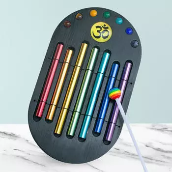 7-тональный ручной колокольчик, ветряной колокольчик, раннее развитие, йога, музыка, перкуссия, игрушка с молоточком