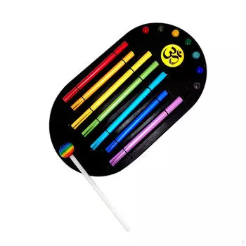 7 Tone Hand Chime Meditation Chime,Lightweight Multipurpose Portable with Mallet Musical Instrument Wood Color