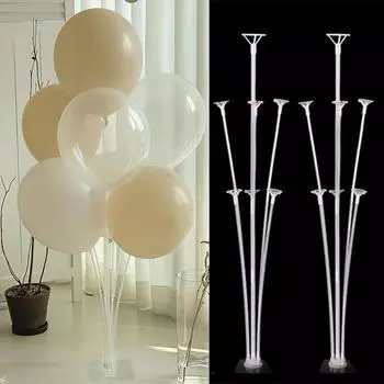 7 трубок Подставка для воздушных шаров Подставка для украшения дня рождения Подставка для воздушных шаров Украшение свадебной вечеринки Коллекция воздушных шаров Принадлежности для палочек Other