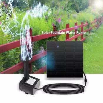 7 В 160 мА 170 л/ч поликристаллический кремний солнечный фонтан водяной насос комплект садовый пруд электронный рокарий чёрный