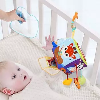 7-в-1 детские игрушки детские игрушки коробка для салфеток для новорожденных сенсорная веревка дорожные игрушки коляска для малышей подвесная кроватка Square
