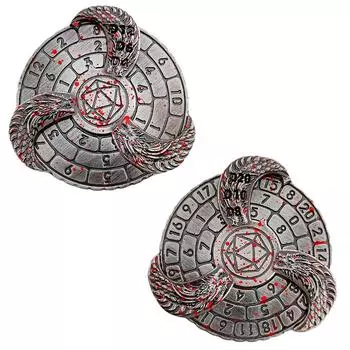 - 7-в-1 DND Dragon Compass игральные кости металлические игральные кости вращающиеся на 360 градусов для настольных игр Ancient gold