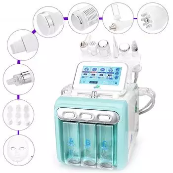 7 в 1 Гидродермабразия Водный пилинг для лица Вакуумный спрей Красота Спа-машина белый