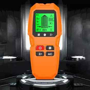 7 в 1 Электрический настенный сканер Датчик с ЖК-дисплеем Детектор шпилек Высокая точность для дерева Магнитный металл AC провод Поиск оранжевый