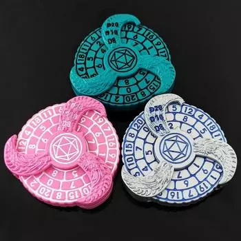 7-в-1 Металлические игральные кости Fidget Spinner Портативный Винтажный Дракон Сверхпрочный цинковый сплав жёлтый