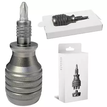 7 в 1 Мини-отвертка Титановая отвертка 1/4 дюйма Магнитная отвертка Torx Набор бит для домашнего ремонта one set серый