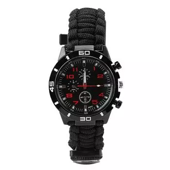 7 в 1 многофункциональный наружный защитный зонт веревка компас свисток часы