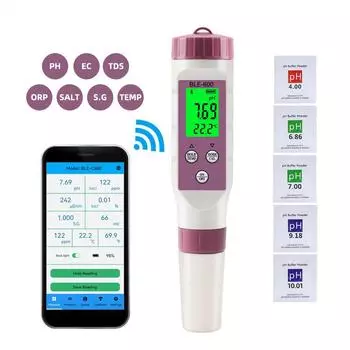 7 в 1 Temp ORP EC TDS Salinity SG PH Meter Онлайн-тестер качества воды APP Control для питьевого лабораторного аквариума