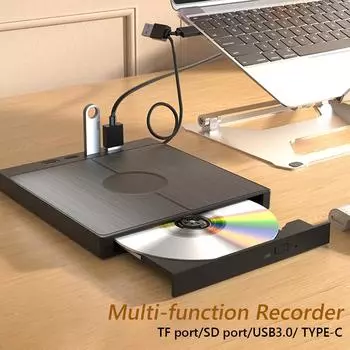 7 в 1 USB 3.0 Type C внешний CD DVD RW пишущий привод DVD Burner Reader плеер оптические приводы с портом SD/TF для ноутбука Macbook