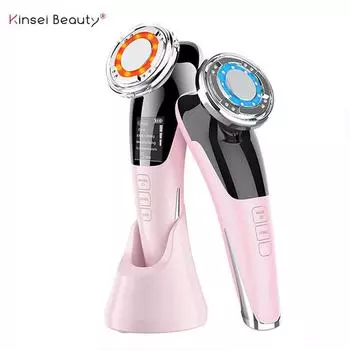 7 в 1 устройства для подтяжки лица RF микротоковое омоложение кожи массажер для лица светотерапия против старения морщин косметический аппарат