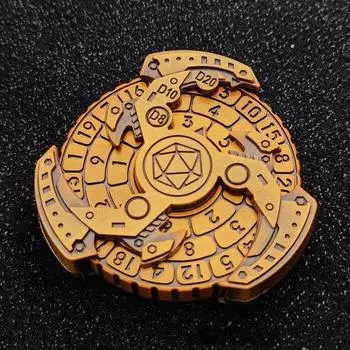 7-в-1 Винтажная рулетка в стиле панк, спиннер, прочный вращающийся металлический резной компас, игральные кости для ролевых игр в настольную игру RPG красный