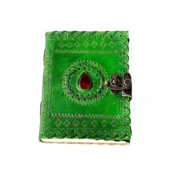 7 x 5 Кожаный журнал, Кожаный журнал для заметок, Кожаный дневник в подарок для мужчин и женщин, Кожаный дневник для любителей искусства 7 x 5 in зелёный