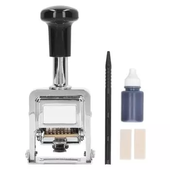 7-значный цифровой штамп с автоматическим цифровым штампом 7-значный самонаносящийся цифровой штамп с цинковым сплавом Sh