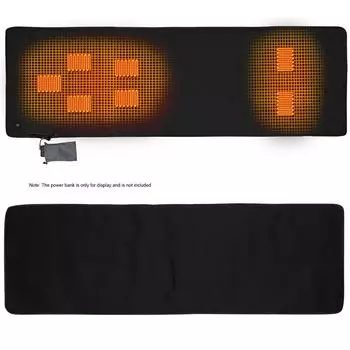 7 зон Кемпинг Подогреваемый Матрас Питание от USB 3 Снаряжения Для Кемпинга На Открытом Воздухе Пешие Прогулки чёрный