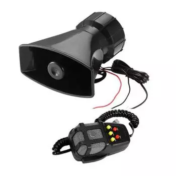 7-звуковая громкая автомобильная сигнализация, полицейская пожарная сирена, звуковой сигнал, громкоговоритель PA, 12 В, 100 Вт