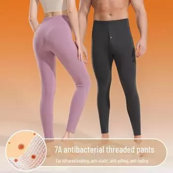 7A Антибактериальные тонкие брюки с инфракрасным обогревом - унисекс, теплые брюки с высокой талией, для весны и осени XXL