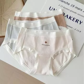 7А детское хлопковое нижнее белье из чистого хлопка антибактериальное удобное дышащее антибактериальное треугольные трусики средней посадки M