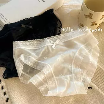 7A Ice Silk Cream Pure Desire нижнее белье женские трусы из чистого хлопка антибактериальные трусы со средней талией без следов ультратонкие женские треугольные трусики M белый