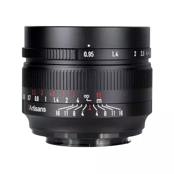 7Artisans 50 мм E mount черный однофокусный объектив F0.95 (Sony APS-C)