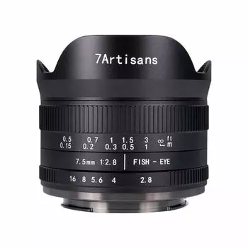 7Artisans II ED E байонет Sony E черный объектив 7.5mm F2.8 FISH-EYE APS-C