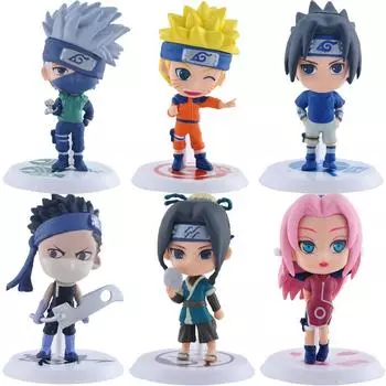 7CM Uzumaki Naruto Shippuden Anime PVC Action Figure Hatake Kakashi Q Version Model Naruto Statue Collectible ToyS Figma Gifts 1